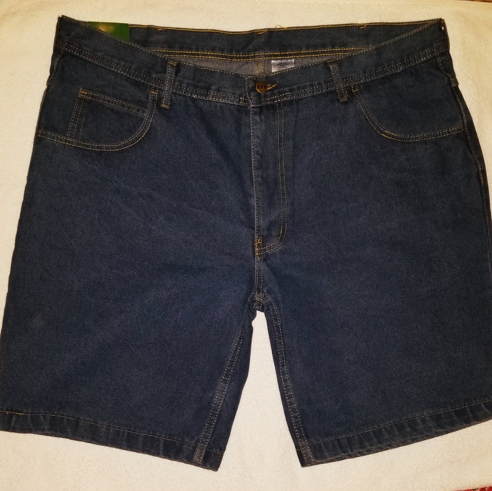 Key Apparel Men's Denim Shorts Sz 42 Relaxed New